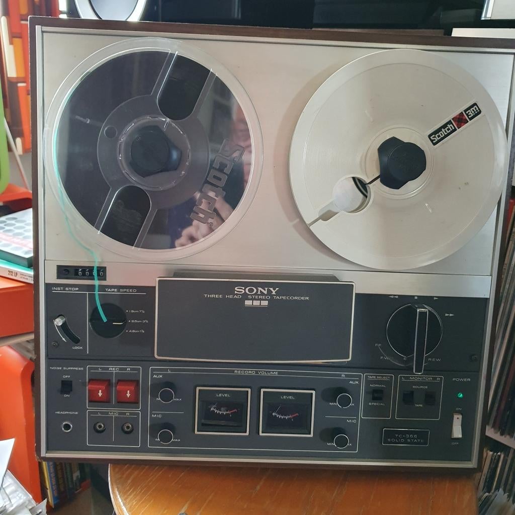Sony tapedeck  TC - 366 met stofkap en beschrijving, Audio, Tv en Foto, Bandrecorders, Ophalen of Verzenden, Bandrecorder, Met stofkap