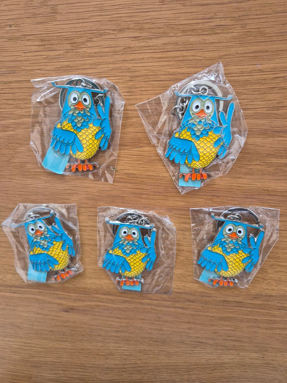 5x Sleutelhanger metaal, Fabeltjeskrant meneer De Uil, Ophalen, Nieuw