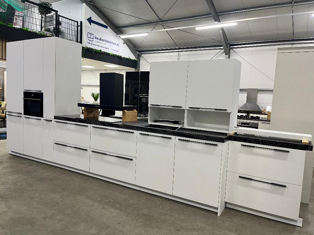 Witte rechte keuken !! Volop keus keukens !!, Ophalen, Gebruikt, Wit, 200 cm of meer