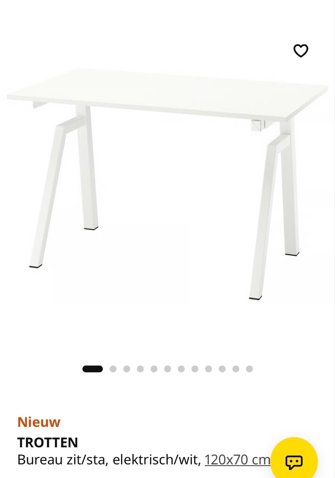 IKEA TROTTEN Zit-sta bureau, Alleen poten Nieuw in doos, Huis en Inrichting, Ophalen, Zit-sta bureau, Elektrisch, Nieuw