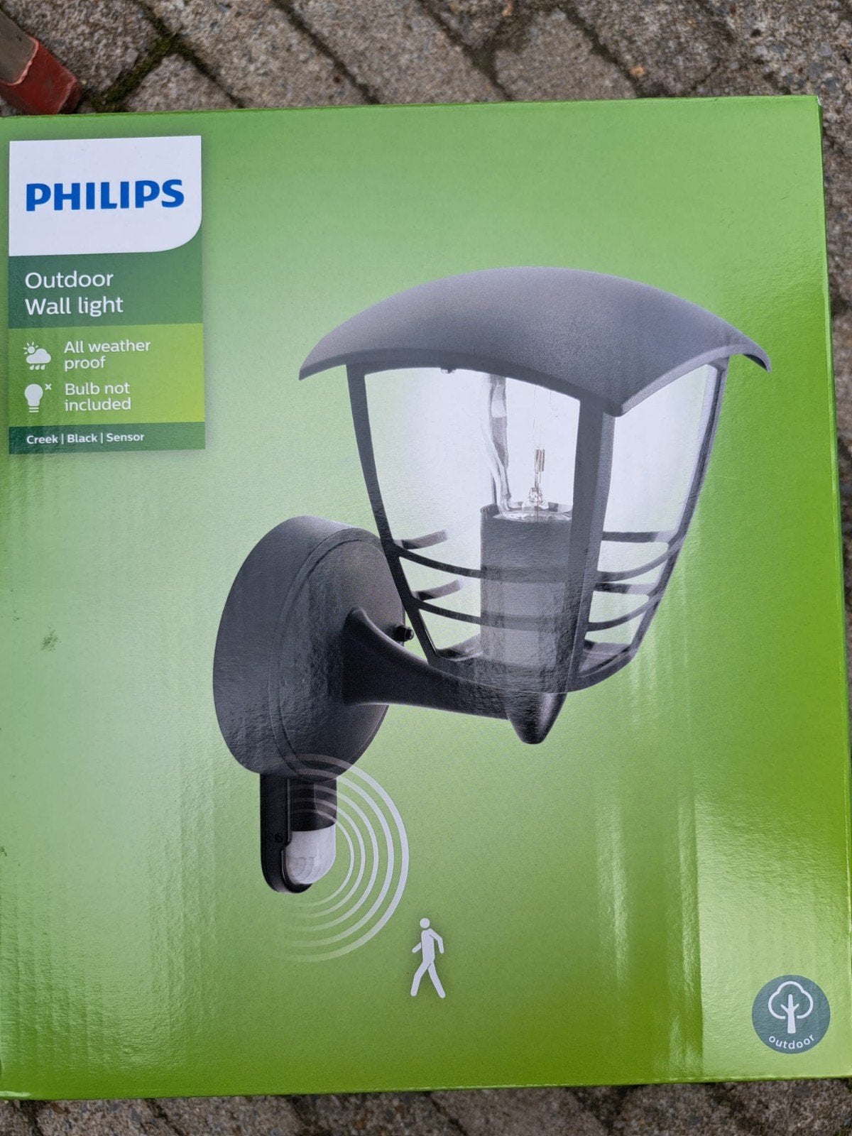 Philips Outdoor Wandlamp met Bewegingssensor - Nieuw, Kunststof, Wandlamp, Ophalen of Verzenden, Waterbestendig