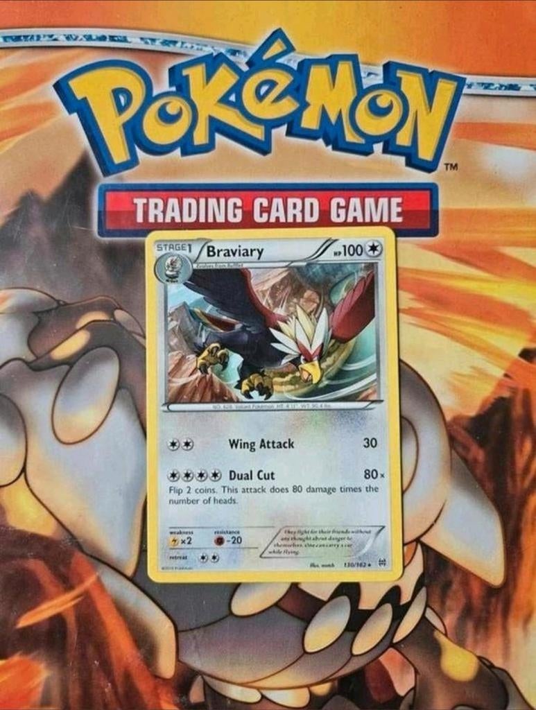 Braviary 130/162 rare XY BREAKthrough pokemon kaart, Ophalen of Verzenden, Zo goed als nieuw, Losse kaart
