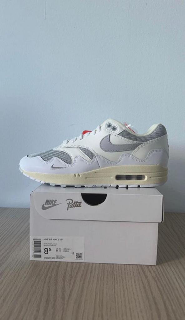 Nike Airmax 1 Patta wave white, Ophalen of Verzenden, Nieuw, Wit