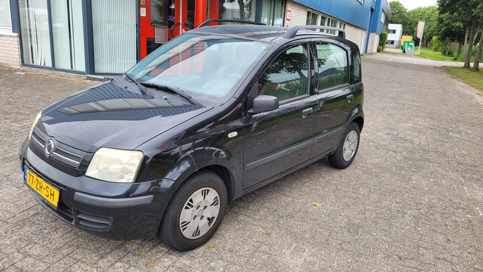 Fiat Panda 1.2 44KW 60PK 2008 Zwart airco / koopje, Voorwielaandrijving, Euro 5, Stof, Zwart