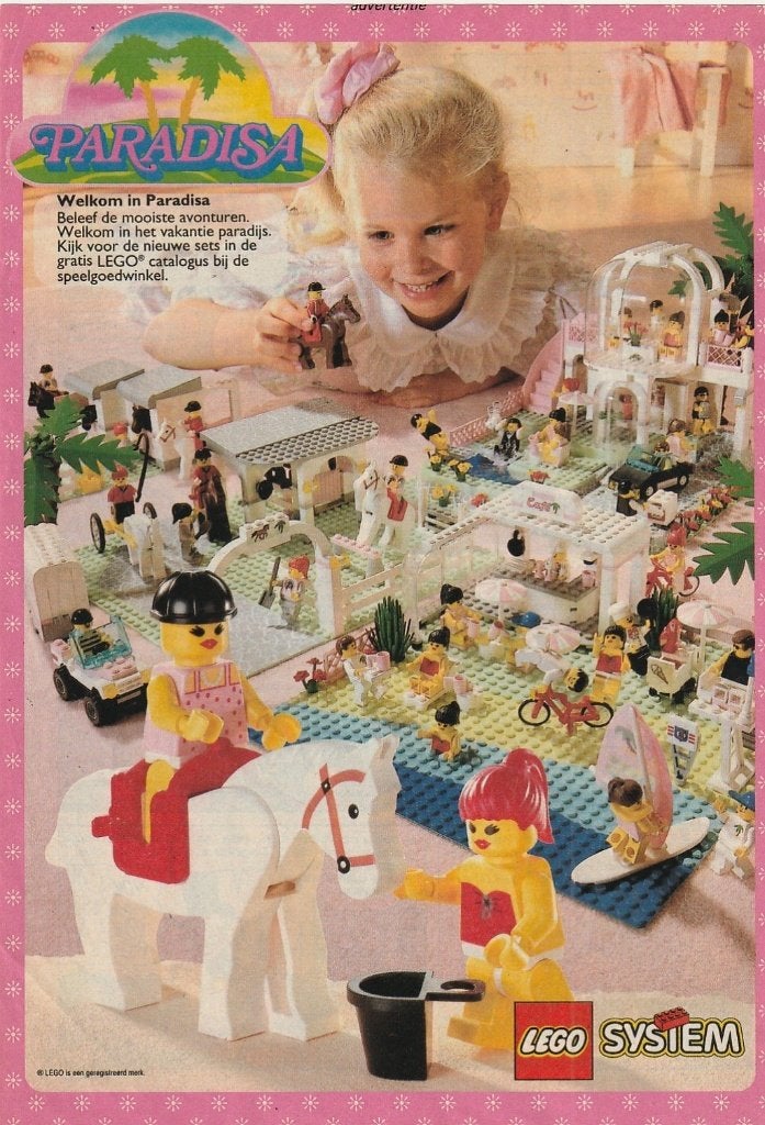 retro reclame 1992 Lego System speelgoed Paradisa manege, Verzenden, Overige typen
