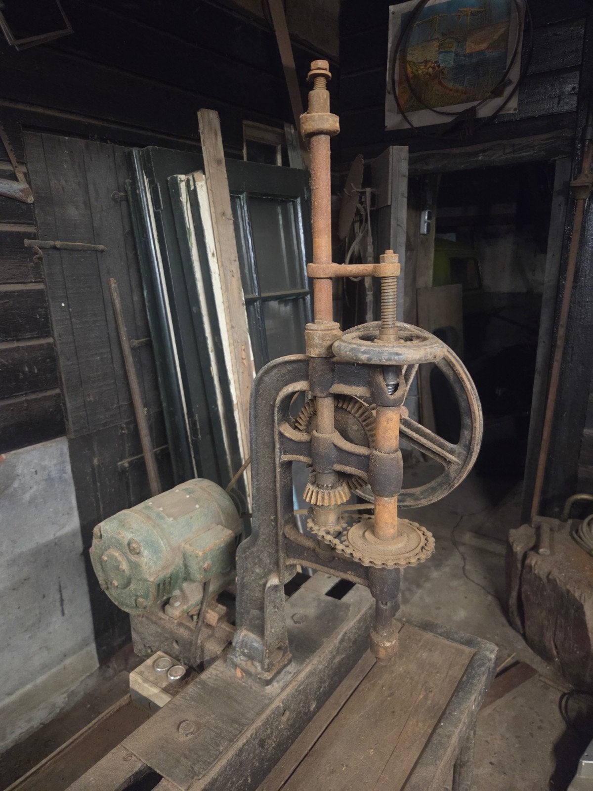 Antieke Kolomboor Gietijzer met Beaumont Motor, Antiek en Kunst, Ophalen