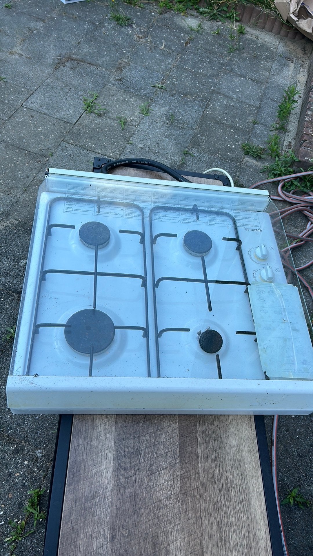 Bosch kookplaat, Witgoed en Apparatuur, Kookplaten, Ophalen, Gebruikt, 4 kookzones, Gas