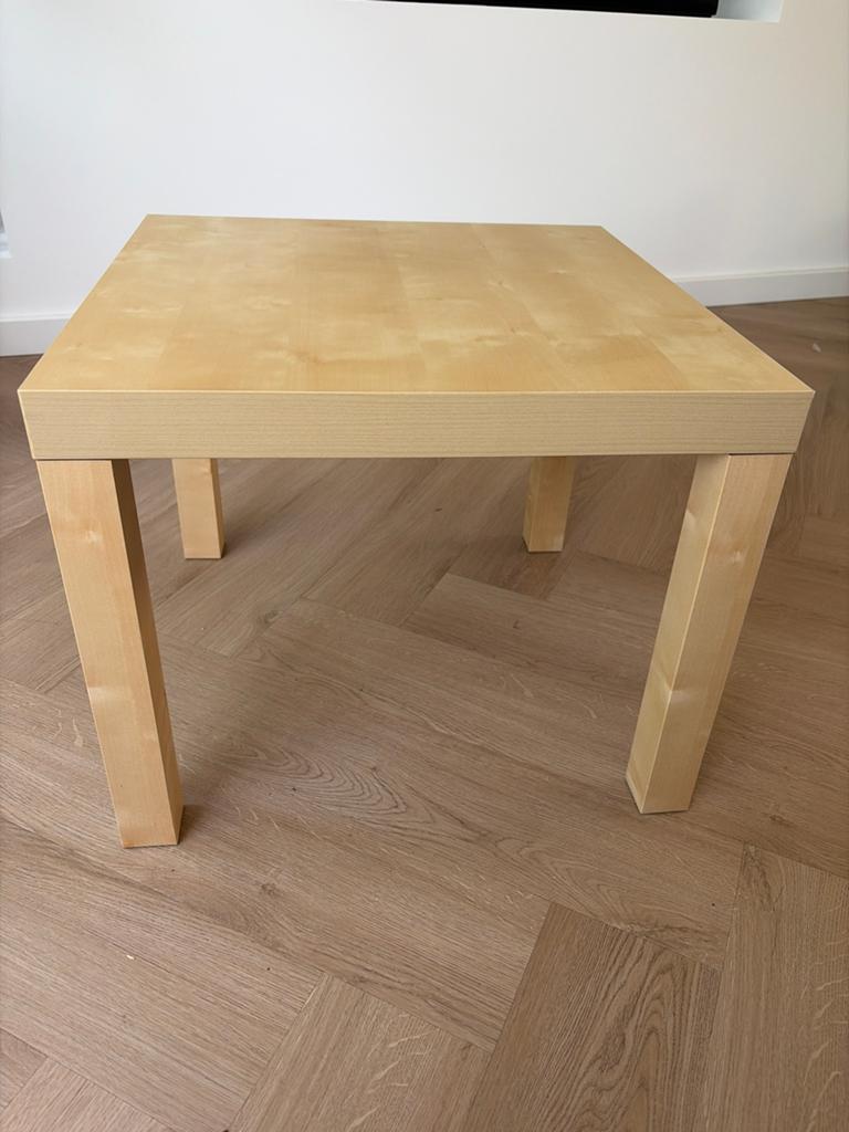 bijzettafel - vierkant, licht hout Ikea, Ophalen, Gebruikt, Vierkant, 55 tot 75 cm