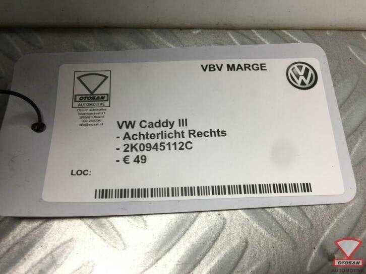 vw caddy iii achterlicht rechts 2k0945112c, Gebruikt, Volkswagen, Volkswagen AG, Berliner Ring 2
38440  Wolfsburg, DE