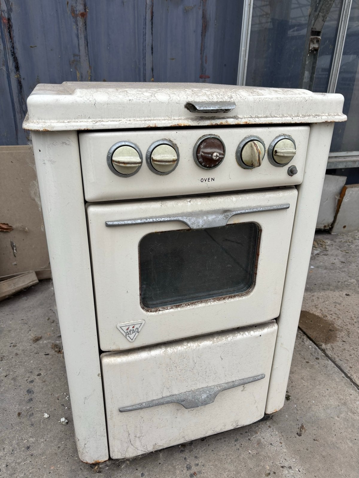 Vintage ATAG Gasfornuis met Oven - Vrijstaand, Ophalen, Grill, 4 kookzones, Gas