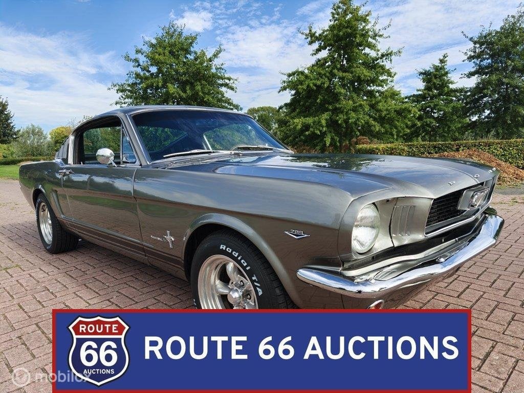Ford Mustang Fastback C-Code | 1966 | Route 66 Auctions, Auto's, Overige carrosserieën, Zwart, Bedrijf, Handgeschakeld