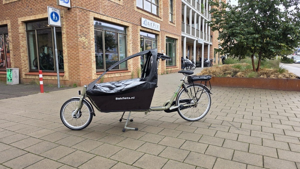 2dehands Cargo bike long bakfiets met regentent, Gebruikt, -, -, Elektrisch