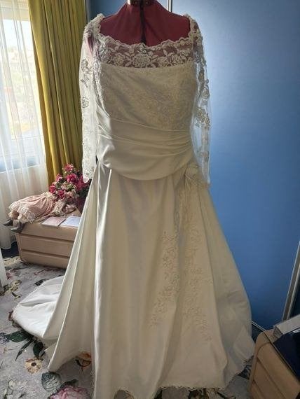bruidsjurk mt 46, Kleding | Dames, Ophalen of Verzenden, Zo goed als nieuw, Overige kleuren, Trouwjurk