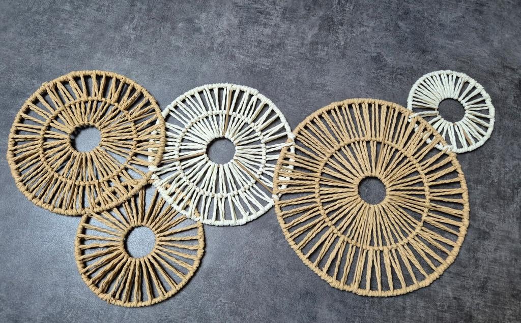 Wanddecoratie cirkels., Botanisch, Ophalen of Verzenden, Nieuw, Decoratieobject