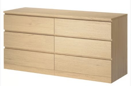 IKEA MALM ladekast, Oak- Nieuw in doos (discontinued), Ophalen, 5 laden of meer, Nieuw, 50 tot 100 cm