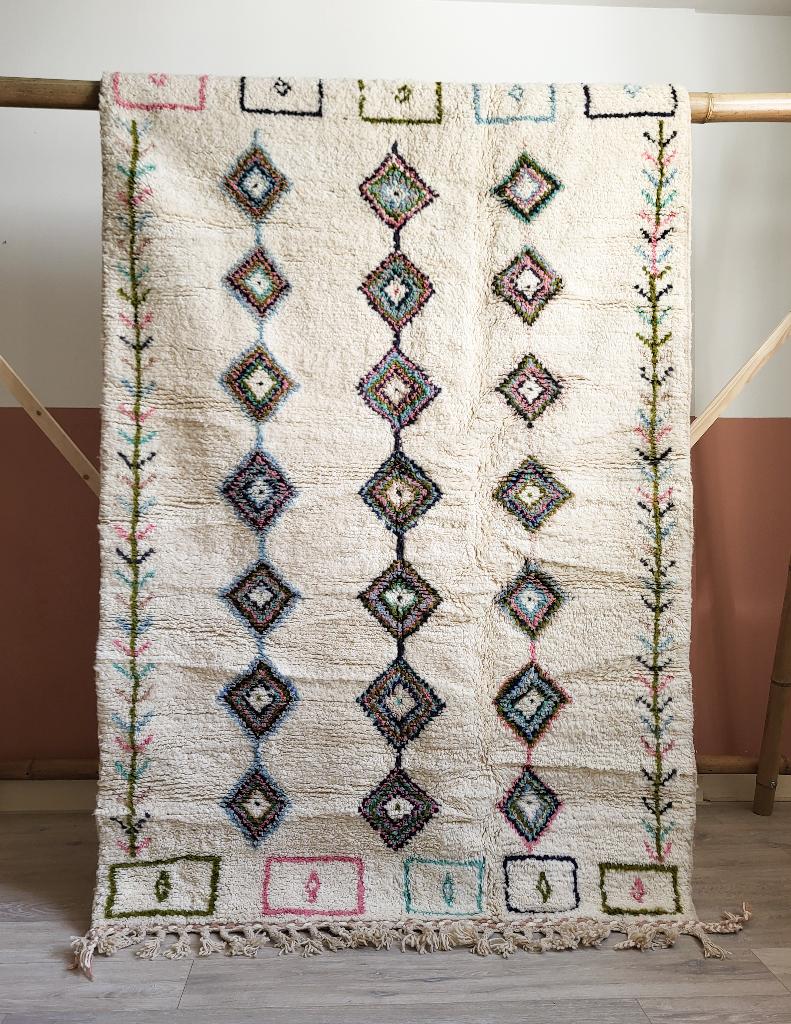 Berber vloerkleed Azilal Marokkaans tapijt puur wol 250x140, 100 tot 150 cm, Nijmegen, MyWool&, Ophalen of Verzenden