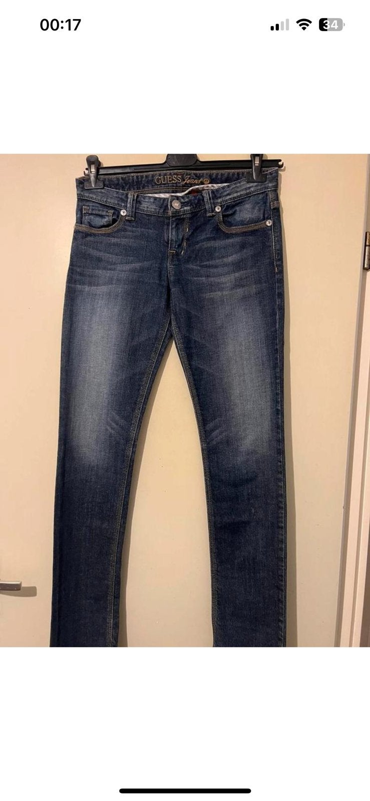 Skinny jeans guess 28, Ophalen of Verzenden, Zo goed als nieuw, Blauw, W28 - W29 (confectie 36)