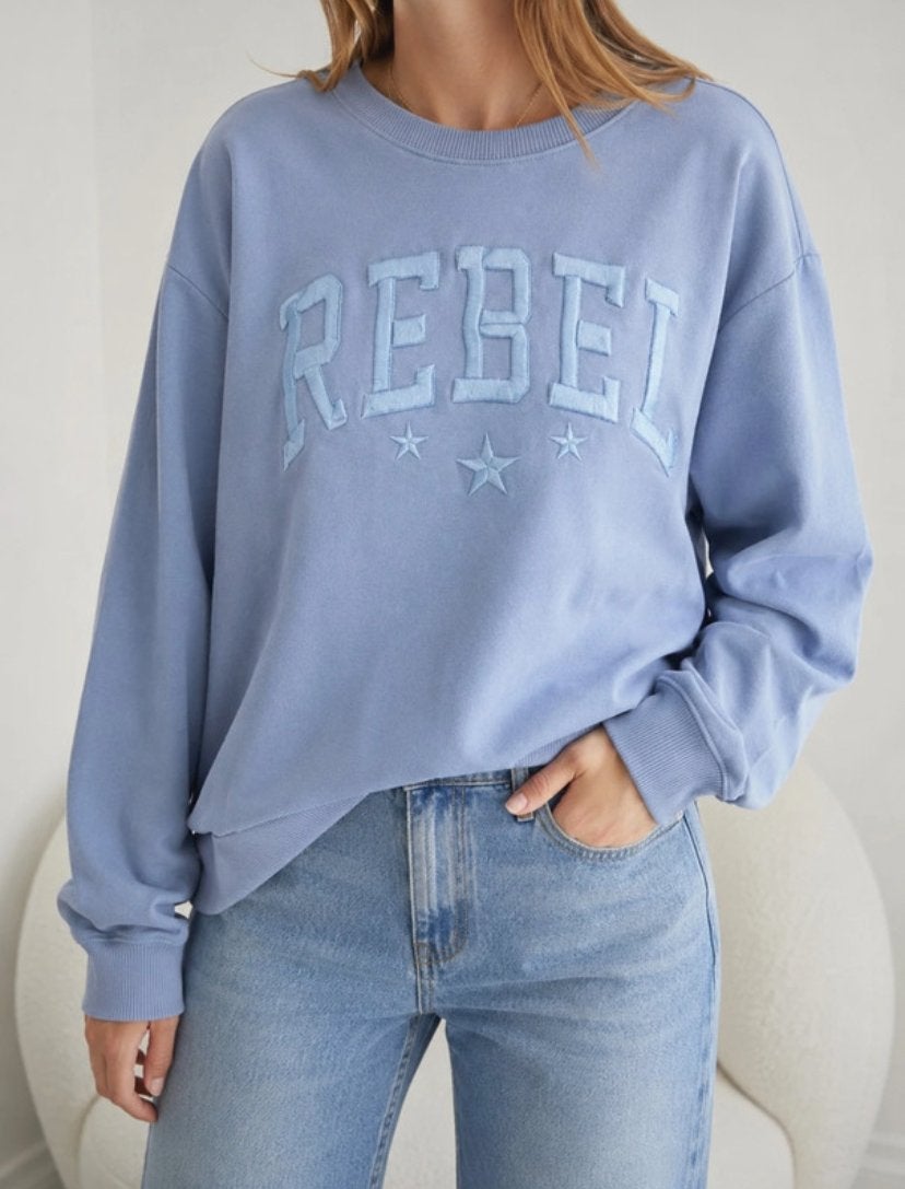 Colourful Rebel sweater "REBEL" - Maat M, Ophalen of Verzenden, Zo goed als nieuw, Maat 38/40 (M), Blauw