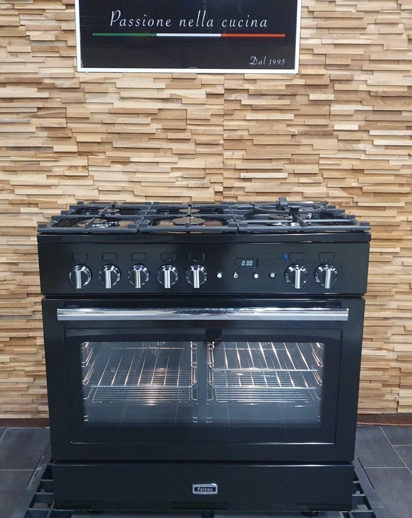Luxe Falcon Professional plus FX Fornuis 90cm zwart rvs, Niet ingevuld, 60 cm of meer, Niet ingevuld, Ophalen of Verzenden