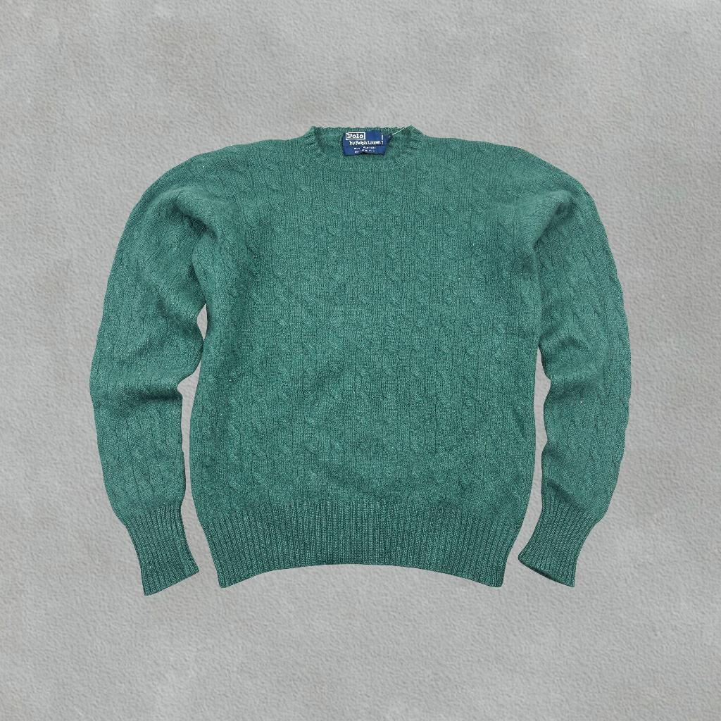 (1114) Donkergroene trui van Ralph Lauren - M - Zeer goed, Maat 48/50 (M), Ralph Lauren, Ophalen of Verzenden, Zo goed als nieuw