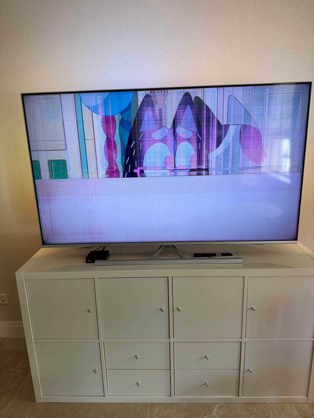 Defecte Philips TV 55 inch - Voor onderdelen, Ophalen of Verzenden, Niet werkend, 100 cm of meer, Philips