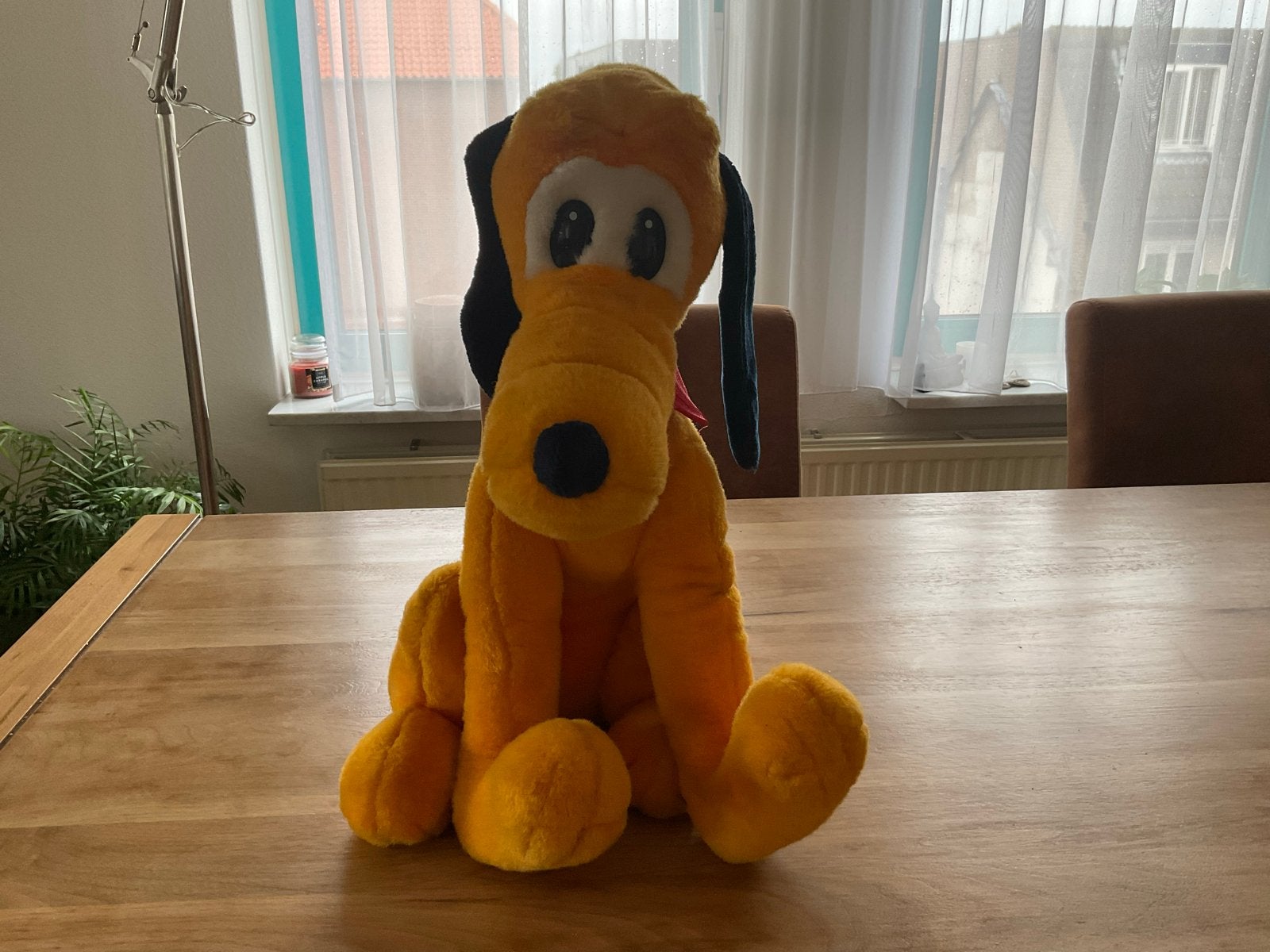 Grote originele Disney Pluto Knuffel - Zo goed als nieuw, Disney, Geel, Zo goed als nieuw, Middelgroot (20 tot 80 cm)