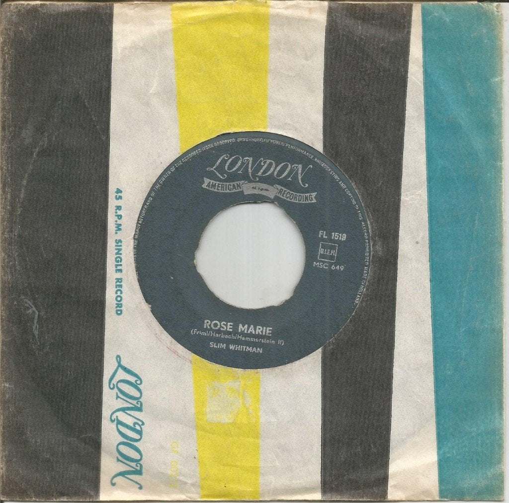 Slim Whitman – Rose-Marie (1954), Gebruikt, Overige formaten, Ophalen of Verzenden, Originele persing