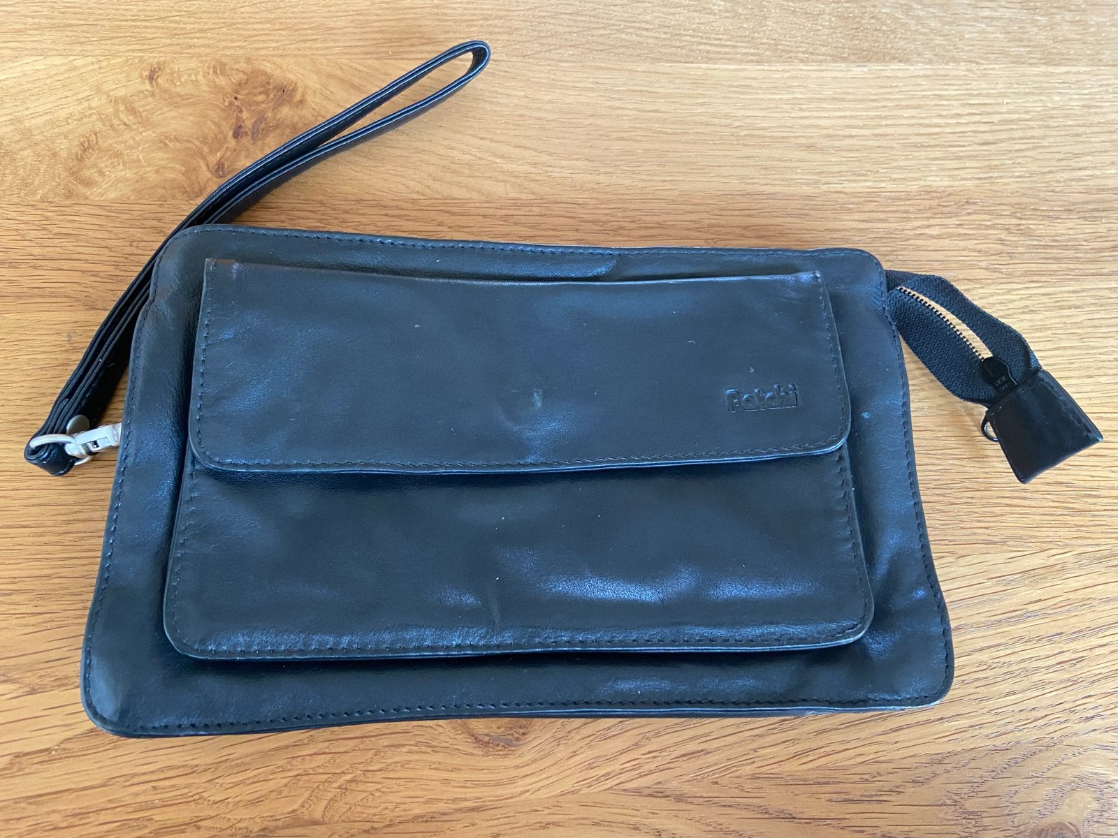Patchi Heren Polstas van Soepel Leer - Zo Goed als Nieuw, 30 cm of meer, Zwart, Minder dan 35 cm, Ophalen of Verzenden