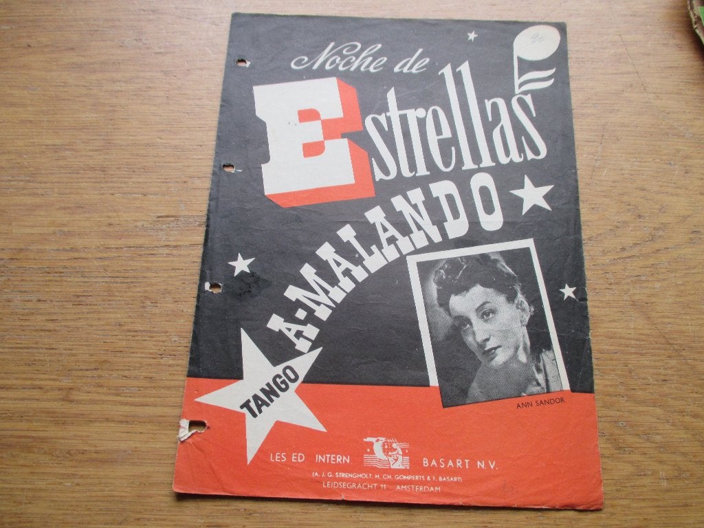 NOCHE DE ESTRALLAS - MALANDO, Muziek en Instrumenten, Bladmuziek, Gebruikt, Ophalen of Verzenden, Artiest of Componist, Piano