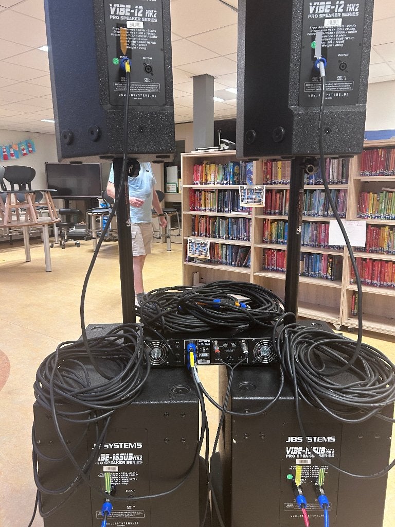 Complete set JB Systems -boxen met versterker-, Audio, Tv en Foto, Luidsprekers, Inclusief kabels, Subwoofer, Zo goed als nieuw