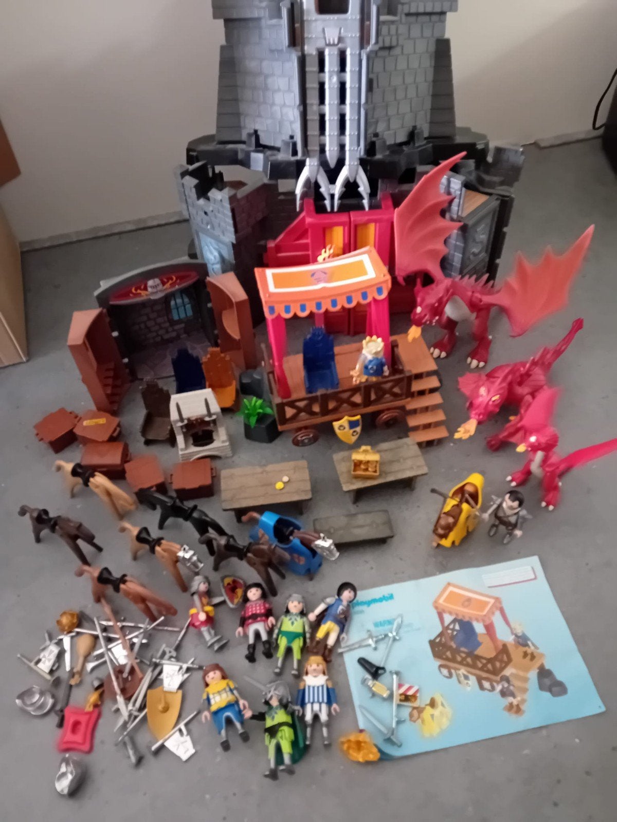 playmobil drakenkasteel met ridders, Ophalen of Verzenden, Gebruikt, Kasteel/Fort
