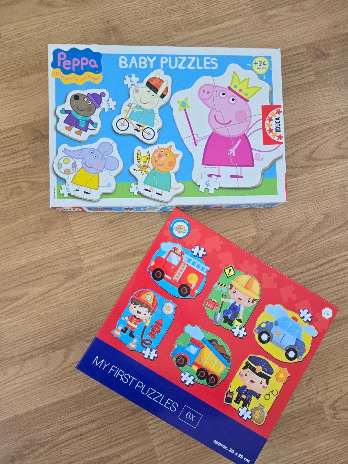 Peppa Pig en Mijn Eerste Puzzels (2 sets), Ophalen of Verzenden, 10 tot 50 stukjes, Gebruikt, 2 tot 4 jaar