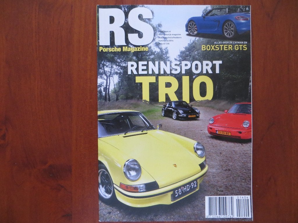 RS Porsche Magazine 4 2014 Boxster GTS, RS trio, 911 R 1967, Ophalen of Verzenden, Nieuw, Porsche