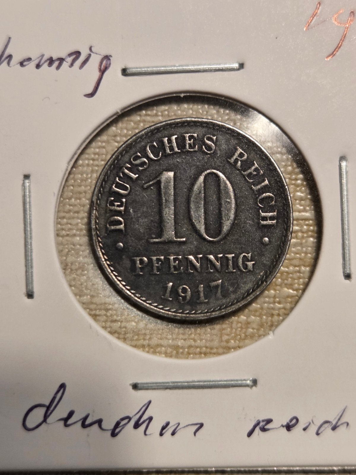Duitsland 10 Pfennig 1917 - Zilveren munt, Ophalen of Verzenden, Duitsland