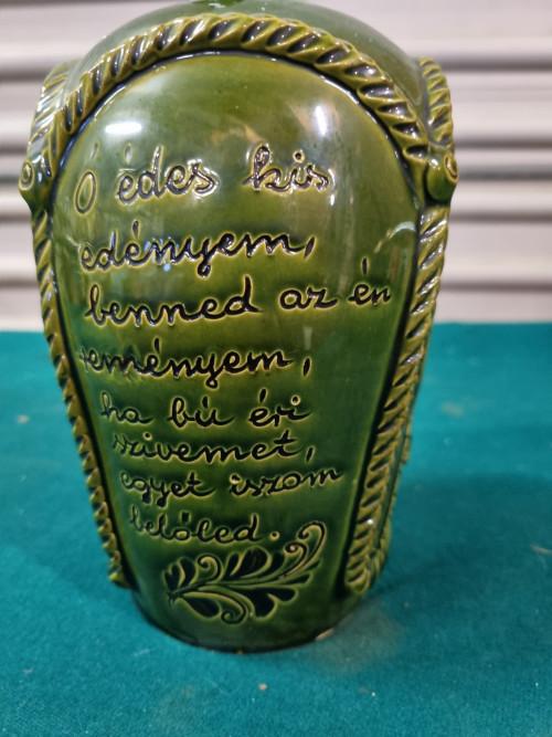 Fles vintage met tekst groen, Ophalen of Verzenden