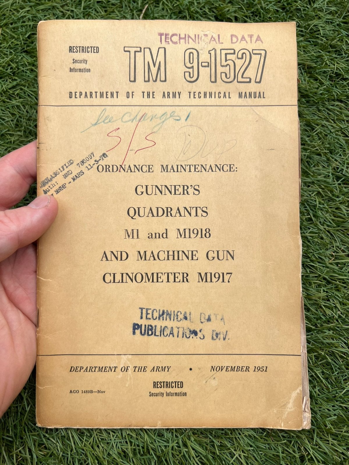 WO2 Korea Amerikaans voorchrift quadrant clinometer .30 cal, Amerika, Verzenden, Boek of Tijdschrift