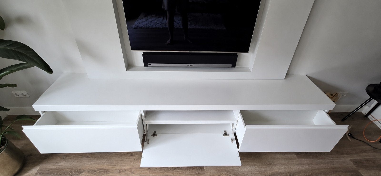Dressoir 2600cm lang wit, Ophalen, Zo goed als nieuw, 200 cm of meer, 25 tot 50 cm