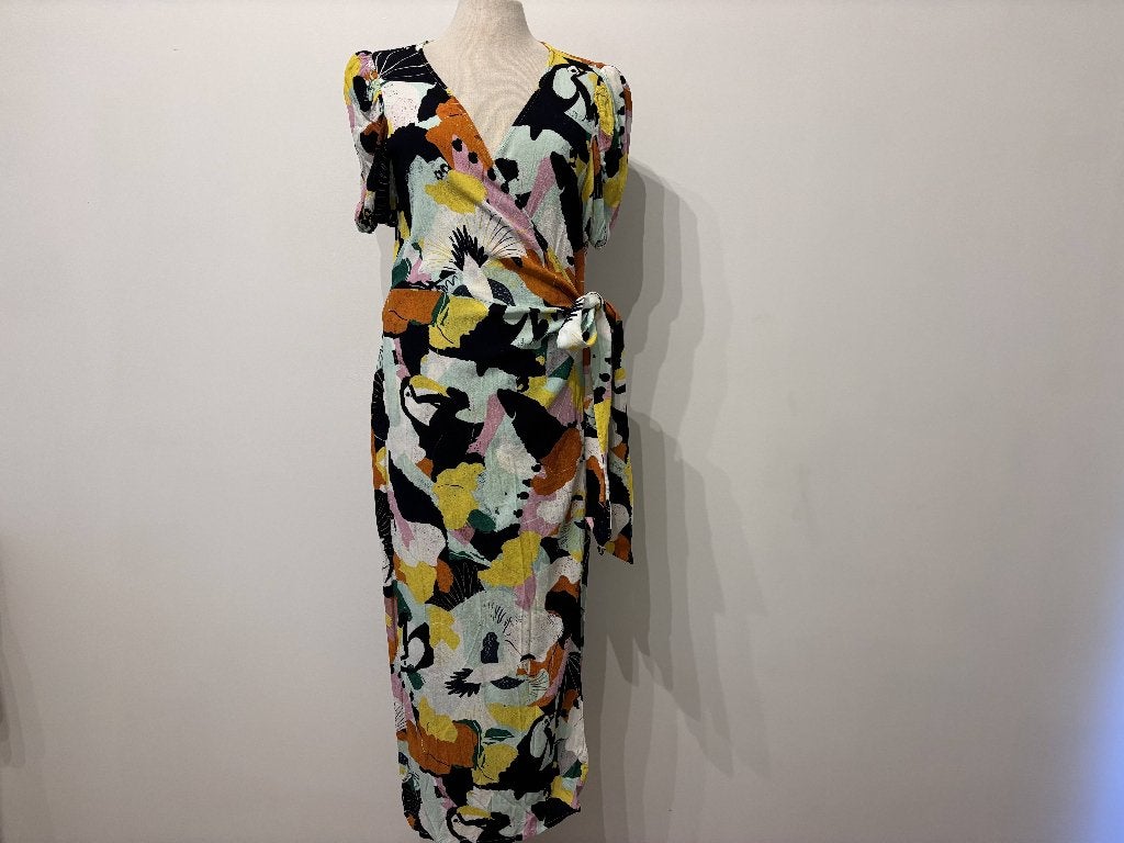 POM Amsterdam Overslag Maxi Jurk Colorful Print - Maat 40, Pom Amsterdam, Overige kleuren, Pom Amsterdam, Maat 42/44 (L)
