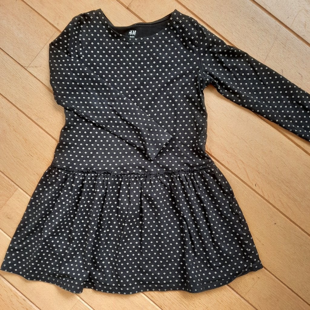 H&M jurk zwart roze maat 122/128 - nieuw -, Meisje, H&M, Nieuw, Ophalen of Verzenden
