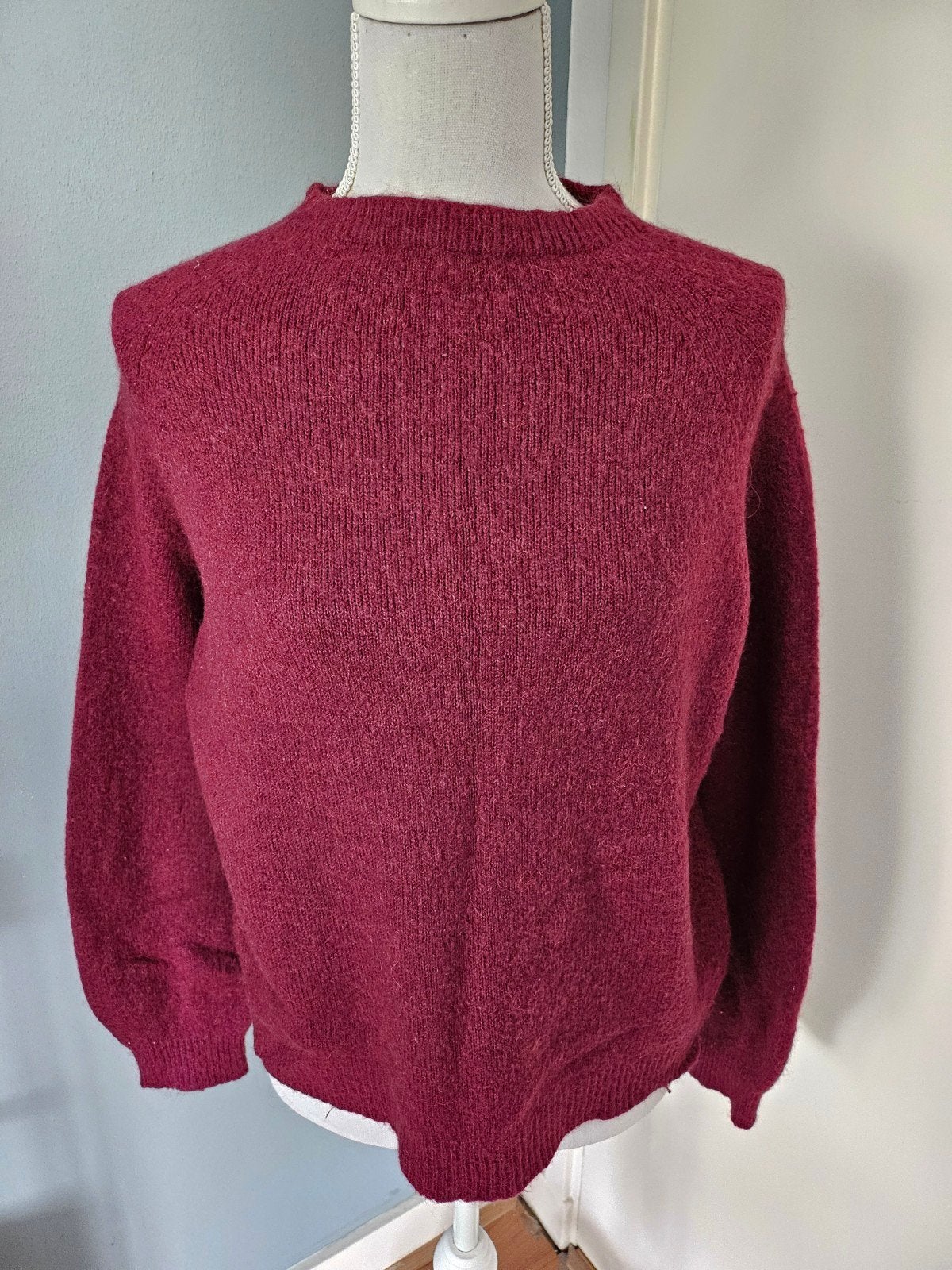 Mooie bordeauxrode trui van baby alpaca mix, maat M, Maat 38/40 (M), Overige kleuren, Ophalen of Verzenden, Onbekend