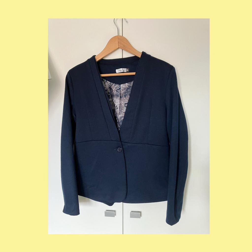 Stijlvol blauw colbert jasje merk True Spirit. Maat M 38/40, Maat 38/40 (M), Blauw, Ophalen of Verzenden, Zo goed als nieuw
