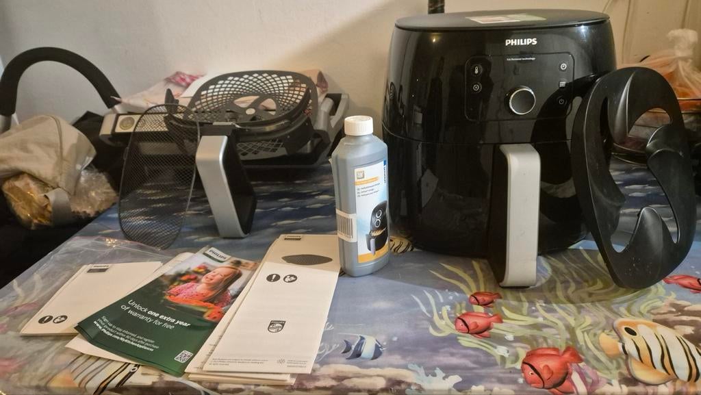 Philips Airfryer XXL HD9650/90 + accessoires, Witgoed en Apparatuur, Airfryers, Zo goed als nieuw, Airfryer XXL, 1500 gram of meer