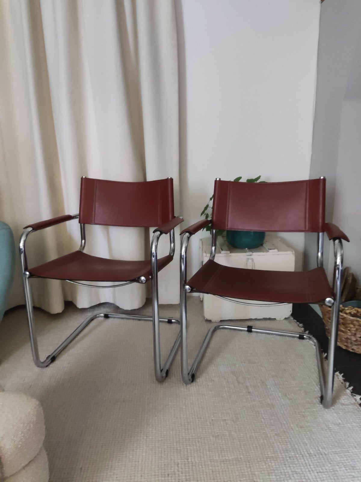Set van 2 vintage Bauhaus buisframe stoelen, Ophalen