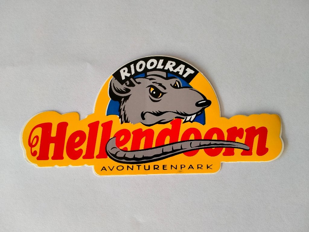 Avonturenpark Hellendoorn pretpark vintage logo sticker 1, Ophalen of Verzenden, Zo goed als nieuw, Overige typen