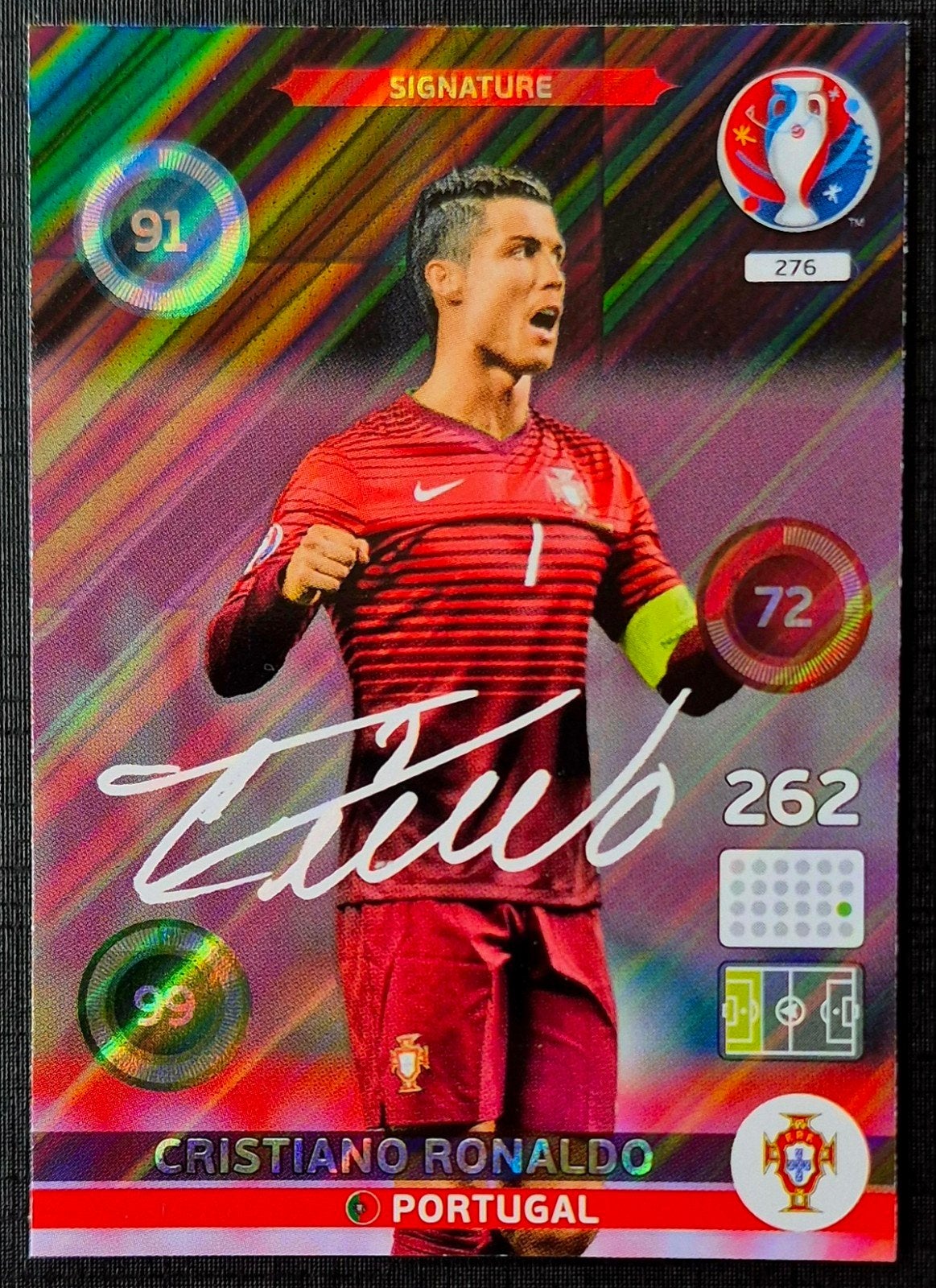 Panini Cristiano Ronaldo - Portugal, EK 2016, Ophalen of Verzenden, Zo goed als nieuw, Plaatje