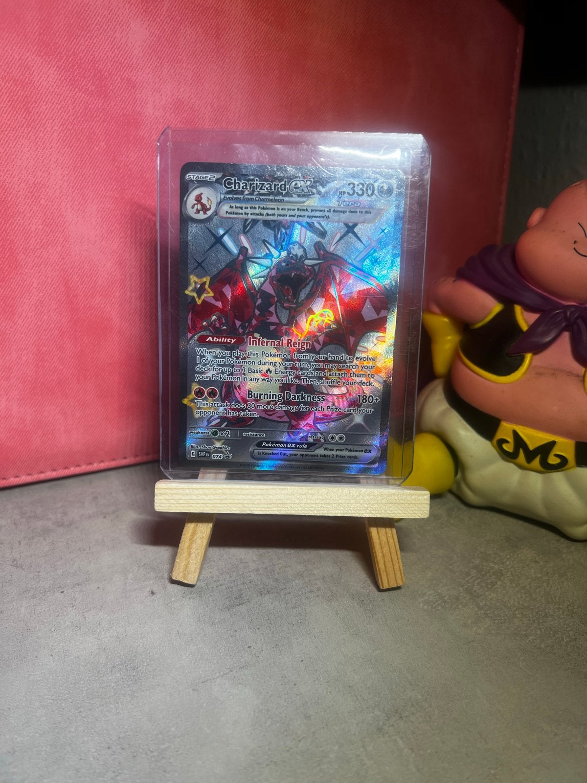 Charizard ex 330 HP Pokémon kaart - NM, Ophalen, Zo goed als nieuw, Losse kaart, Foil
