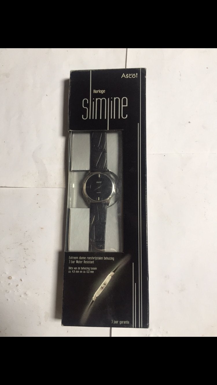 Horloge slimline(heren/dames/kinderen)nieuw, Ophalen of Verzenden, Nieuw, Polshorloge, Leer