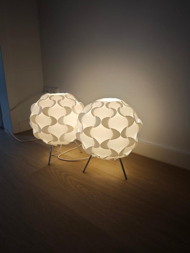 2x vintage IKEA fillsta tafellamp, Ophalen of Verzenden, Zo goed als nieuw, Kunststof