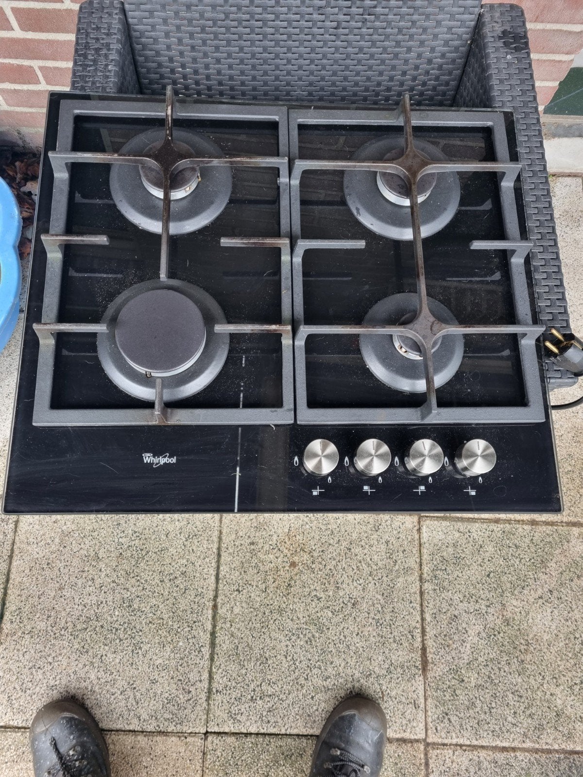 zgan whirlpool 4 pits kookplaat, Ophalen, 4 kookzones, Zo goed als nieuw, Inbouw