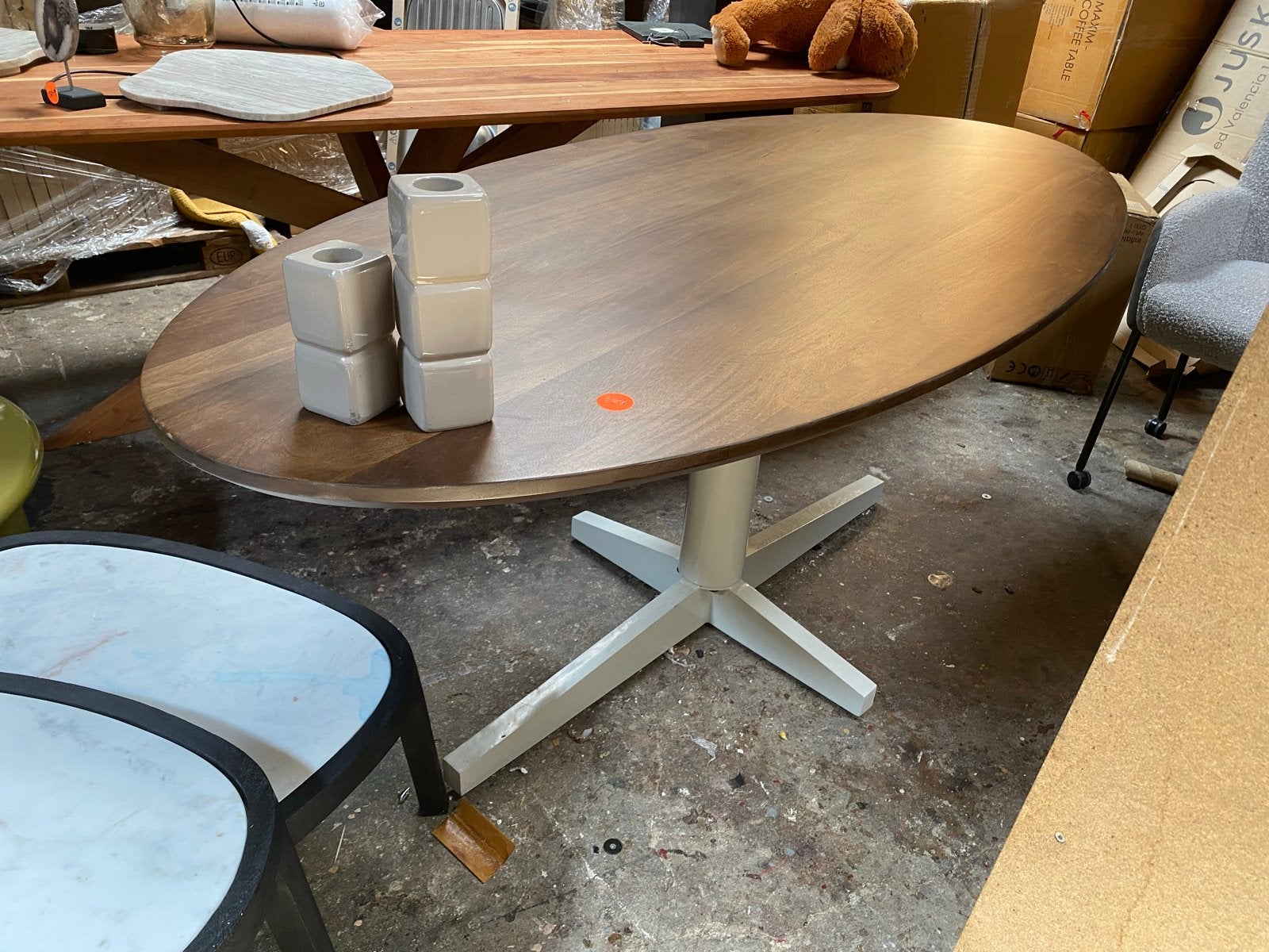 Tafel  Ovaal 190x90 walnoot Stijlvolle Eettafel, Huis en Inrichting, Tafels | Eettafels, Ophalen, Nieuw, 50 tot 100 cm, Vijf personen of meer